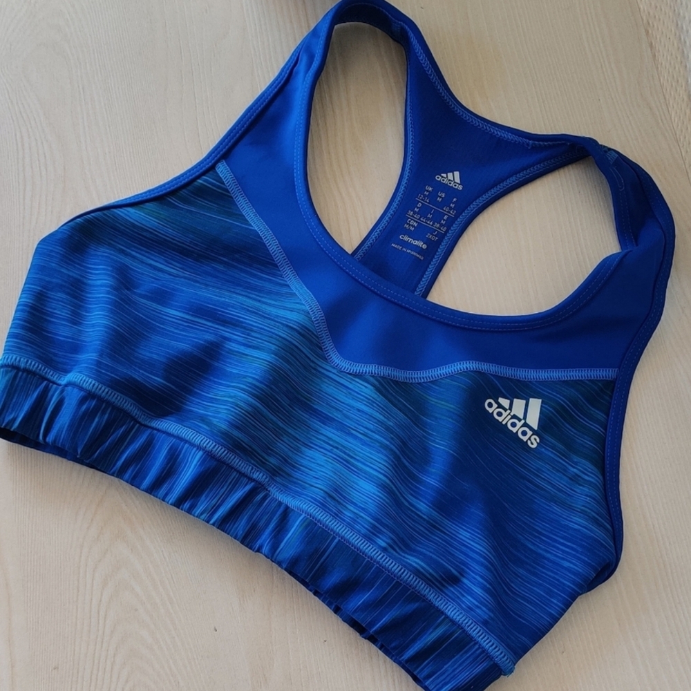 Adidas Climate Blue Women's Sports Bra Size Medium